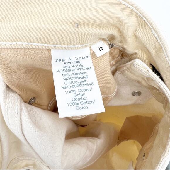 NWT Rag & Bone Maya High Rise Slim Metallic Coated Jeans 26 Moonshine Wash - Picture 8 of 10